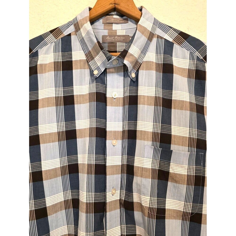 Daniel Cremieux Plaid Button Down Shirt Signature Collection Short Sleeve XXL